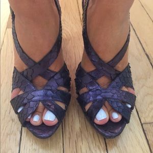 Stuart Weitzman Python strappy heels